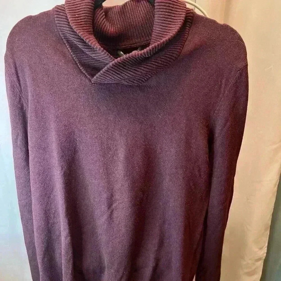 Banana Republic Factory Shawl Collar Sweater Burgundy Size large - Picture 4 of 6